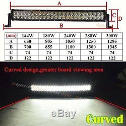 42 Inch CREE Curved LED Light Bar 240W Spot&Flood Beam Truck ATV 4x4 Offroad ATV