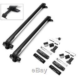 43'' Aluminium Adjustable Anti Theft Lockable Car Van Roof Rack Cross Bars Tour