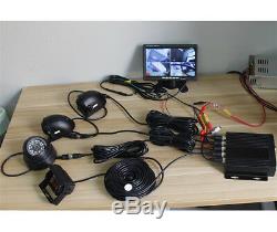 4CH Car DVR MDVR Video Recorder 7 Car LCD Monitor + 4 x Night vision Camera