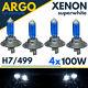 4x H7 Xenon White 477 100w Headlight Bulbs Fog Light Halogen 499 Globes Hid 12v