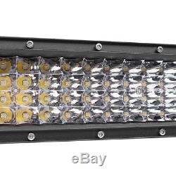52 3000W Curved LED Light Bar 4 PODS + Harness Off Road For LANDROVER DEFENDER