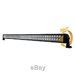 52 LED Work Light Bar Flood Spot Light Lamp Off-road Truck 4WD ATV IP68 300W