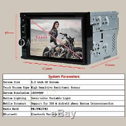 6.2'' Car Double Din In Dash DVD CD Player Radio Stereo Mirror-GPS SAT NAV Came