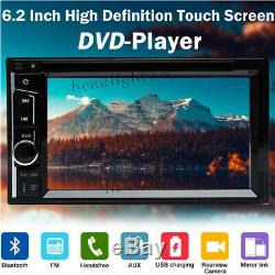 6.2 HD Touch Screen Double 2DIN Car Stereo DVD Player Mirroring For GPS Sat Nav