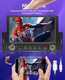 6.2 Inch Touch Screen Car Portable For Apple CarPlay Android Auto WithRear Camera