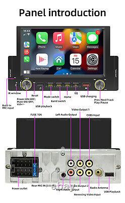 6.2 Inch Touch Screen Car Portable For Apple CarPlay Android Auto WithRear Camera