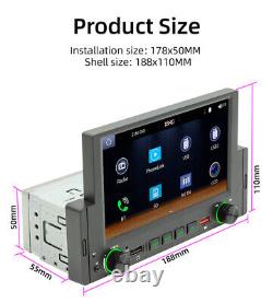 6.2 Inch Touch Screen Car Portable For Apple CarPlay Android Auto WithRear Camera