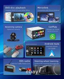 6.2in Car DVD Player Double 2Din Stereo Radio Bluetooth USB FM RDS Mirror Link