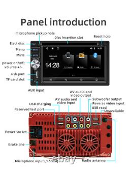 6.2in Car DVD Player Double 2Din Stereo Radio Bluetooth USB FM RDS Mirror Link