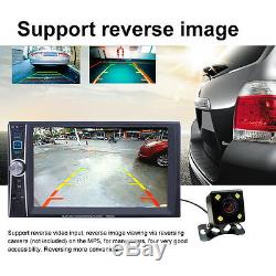 6.6''HD 2 Din Car Bluetooth MP5 Video Stereo Player Touch Screen&Rearview Camera