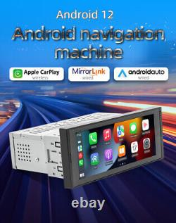 6.86in Single Din Car Stereo Radio CarPlay Android Auto Bluetooth FM GPS WIFI