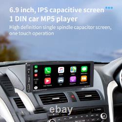 6.9in Single 1Din Car Stereo Radio CarPlay Android Auto FM BT DAB MP5 Player