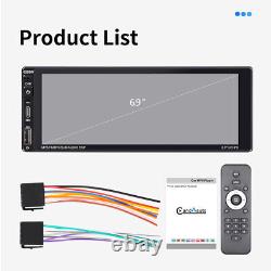 6.9in Single 1Din Car Stereo Radio CarPlay Android Auto FM BT DAB MP5 Player