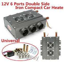 6 Ports Double Side Iron Compact Heater Heat Fan Switch Set for Auto Car Vehicle