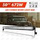 6d 672w 50inch Led Combo Work Light Bar Offroad Driving Lamp 4wd Truck Suv Utv