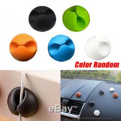 6PC Car Windshield Cables Sticky Clip Thread Lines Fixed Office Desk Accessories