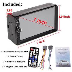 7 2 DIN Car Radio Audio Touch Screen MP5 Player AUX TV USB Mirror Link For GPS