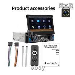 7 Flip-Out Single 1 Din Car Stereo Head Unit For Apple Carplay FM AUX USB RDS