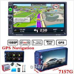 7 HD 2Din Car Radio MP5 Player Bluetooth Touch Screen GPS Navigation USB FM+MAP