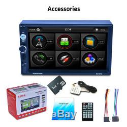 7 HD 2Din Car Radio MP5 Player Bluetooth Touch Screen GPS Navigation USB FM+MAP