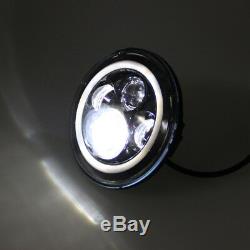 7 Inch Round LED Headlight Halo Angle Eyes Lamp For Wrangler JK LJ TJ 1997-2016