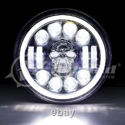 7 inch RGB LED Headlights Halo Angel Eyes DRL Light for Austin Mini Cooper 61-69