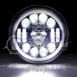 7 inch RGB LED Headlights Halo Angel Eyes DRL Light for Austin Mini Cooper 61-69