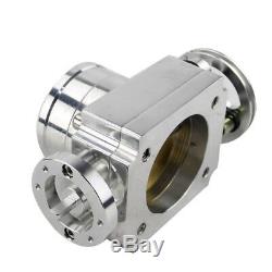 70MM High Flow Intake Aluminum Manifold Billet Throttle Body Silver Universal