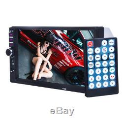 7Car Stereo Radio Double 2 DIN BTMP5 Player Touch Screen+Camera FM AUX