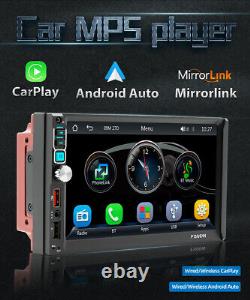 7in 2DIN Car Stereo CarPlay Android Auto Bluetooth Mirror Link MP5 Player WithCam