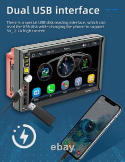 7in 2DIN Car Stereo CarPlay Android Auto Bluetooth Mirror Link MP5 Player WithCam