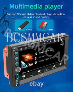 7in Car Stereo Radio Double 2 DIN MP5 Player Touch Screen Bluetooth Free Camera