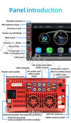 7in Car Stereo Radio Multimedia Player For Apple Carplay Android AutoCamera
