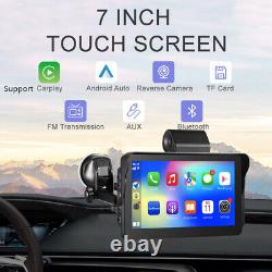 7in Portable Car Stereo Radio Wireless For Apple Carplay Android Auto MP5 Player