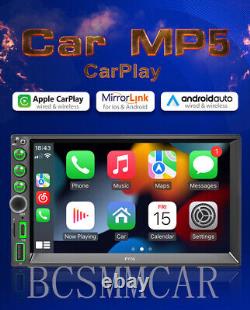 7in Touch Screen Car Stereo Radio Player For For Apple Carplay Android Auto Cam