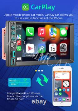 7in Touch Screen Car Stereo Radio Player For For Apple Carplay Android Auto Cam