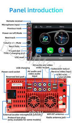 7in Touch Screen Car Stereo Radio Player For For Apple Carplay Android Auto Cam