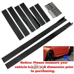 86 Universal Black Car Side Skirt Extension Rocker Panel Splitter Protector Lip