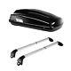 Aero Roof Bars & Roof Box 340l For Landrover Range Rover Mk2 1994 To 2002