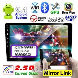 Android 9.1 Touch Screen 2Din 10.1 GPS Quad-core RAM 2GB ROM 32GB Wifi OBD DAB