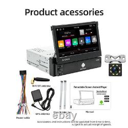 Android Auto Radio Wireless CarPlay GPS Stereo 7in Single 1 Din withCamera Kit