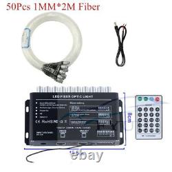 BT Fiber Optic Star Ceiling Meteor Light Kit RGBW Mixed 370pc+ 50PCS APP Control