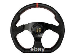 Black Aftermarket 350mm D1 Steering Wheel + Quick Release boss NC