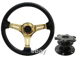 Black Gold TS Steering Wheel + Quick Release boss 42BK