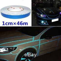 Blue Reflective Pinstripe Stripe Vinyl Tape Sticker Self-Adhesive Car 1cm x 46m