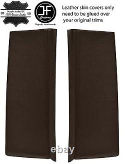 Brown Real Leather 2x Rear E Post Pillar Covers Fits Range Rover P38 94-02