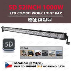 CREE 1000W 5D 52INCH LED Spot &Flood Combo Work Light Bar Driving Lamp 51D