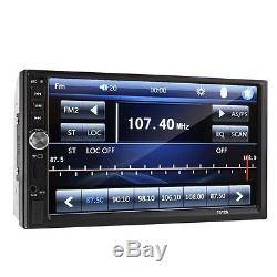 Car 7 inch Double 2DIN Touch Screen MP5 MP3 Player Bluetooth Radio Stereo+Camera