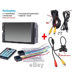 Car 7 inch Double 2DIN Touch Screen MP5 MP3 Player Bluetooth Radio Stereo+Camera