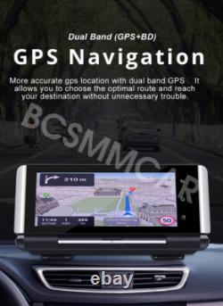 Car Dash Camera FHD 1080p Dual Lens Front Rear Cam GPS Touch Screen G Sensor